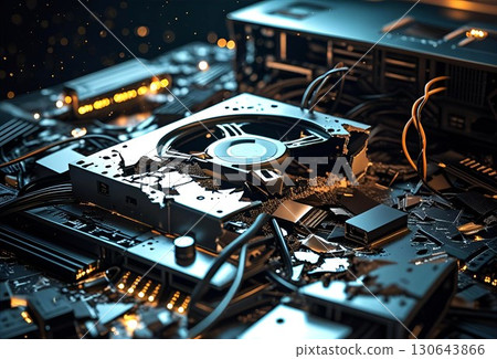 Destroyed motherboard 130643866