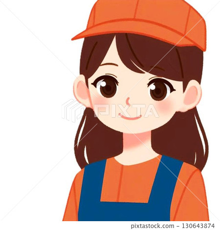 Illustration of a female mechanic 130643874