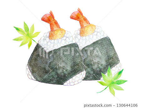 水彩插畫、手繪插畫、名古屋特產、天婦羅 水彩插畫、手繪插畫、名古屋特產、天婦羅 130644106