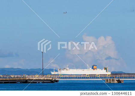 A large tanker sailing offshore. Naha Tomari Port, Naha City, Okinawa Prefecture - June 26, 2025 130644611