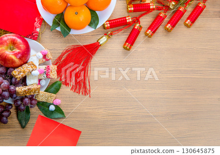 Firecrackers are decorated in chinese new year festival. 130645875