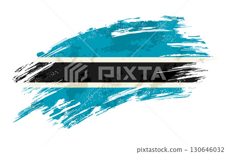 Botswanan flag grunge brushstroke texture background. Vector illustration. Botswanan flag grunge brushstroke texture background. Vector illustration. 130646032