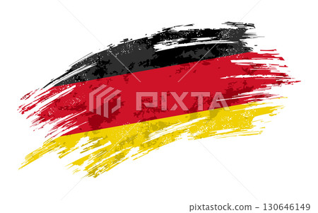 German flag grunge brushstroke texture background. Vector illustration. 130646149