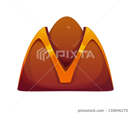 Cartoon pirates font or Caribbean corsair typeface letter type, vector tricorne hat. Pirate font or corsair English alphabet letter M of captain cocked hat or corsair tricorn headwear for marine type 130646270