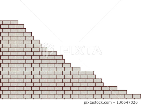 White bricks stacked unevenly White bricks stacked unevenly 130647026