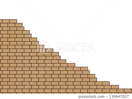 Unevenly stacked yellow bricks Unevenly stacked yellow bricks 130647027