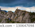 Military Radar Installation on Rocky Mountain Peak 130647098