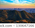 Griffith Observatory and Los Angeles Skyline at Sunset from Mount Lee 130647166