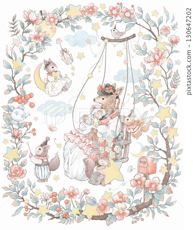 Varied Floral And Whimsical Cartoon Patterned Decorative Paper Assortment 130647202