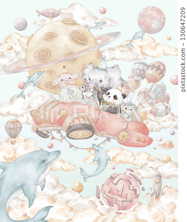 Varied Floral And Whimsical Cartoon Patterned Decorative Paper Assortment 130647209