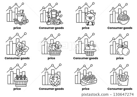 The image is a collection of different food items and their corresponding prices The image is a collection of different food items and their corresponding prices 130647274
