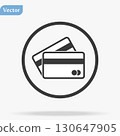 credit card vector icon Lorem ipsum Flat design 130647905