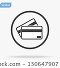 credit card vector icon Lorem ipsum Flat design 130647907