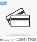 Credit Card, Credit Card icon vector, in trendy flat style isolated on white background. Credit Card icon image, Credit Card icon illustration 130647908