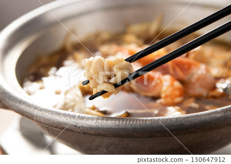 Gout hotpot with luxurious seafood and offal Gout hotpot with luxurious seafood and offal 130647912