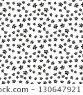 Dog paw print seamless pattern on white background 130647921