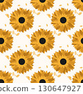 Seamless pattern with sunflowers. Abstract floral background. 130647927