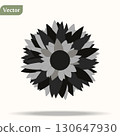 Sunflower isolated on white background eps10 illustration 130647930