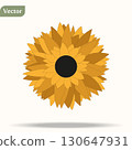 beautiful sunflower icon, abstract natural flower background 130647931