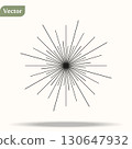 Sun line icon for web, mobile and infographics. Vector dark grey icon isolated on light grey background. 130647932