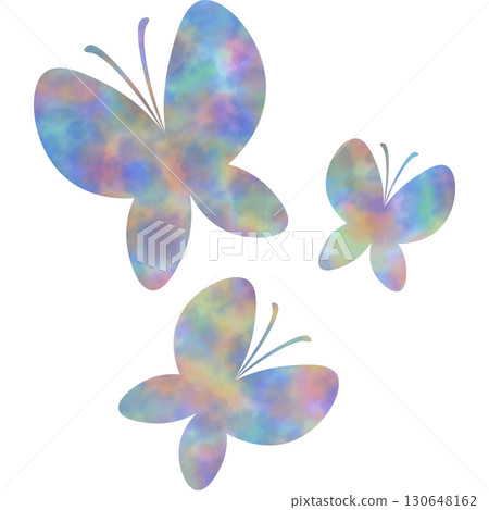 美麗的水彩蝴蝶圖示圖像插圖 130648162