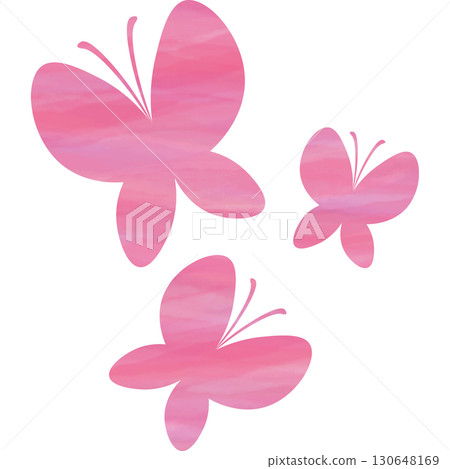 美麗的水彩蝴蝶圖示圖像插圖 130648169