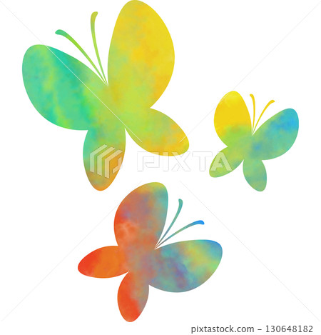 Beautiful watercolor butterfly icon image illustration 130648182