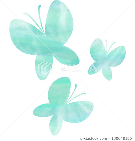 Beautiful watercolor butterfly icon image illustration 130648190