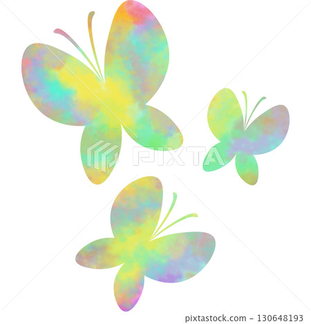 Beautiful watercolor butterfly icon image illustration 130648193