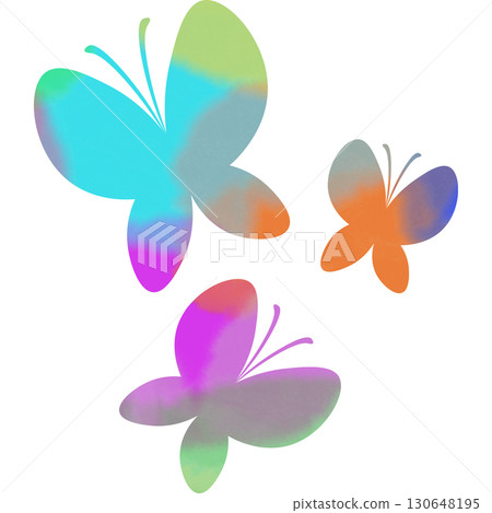 Beautiful watercolor butterfly icon image illustration 130648195