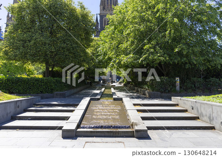 Melbourne, Australia - December 29,2023 : Historical St. Patrick's Cathedral with blue sky in Melbourne, Australia on December 29,2023. Melbourne, Australia - December 29,2023 : Historical St. Patrick's Cathedral with blue sky in Melbourne, Australia on December 29,2023. 130648214