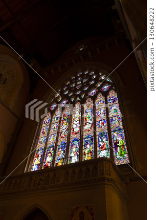 Melbourne, Australia - December 29,2023 : Historical St. Patrick's Cathedral with blue sky in Melbourne, Australia on December 29,2023. Melbourne, Australia - December 29,2023 : Historical St. Patrick's Cathedral with blue sky in Melbourne, Australia on December 29,2023. 130648222
