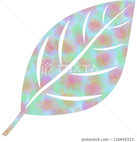 Beautiful watercolor leaf icon image illustration 130648323