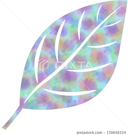 Beautiful watercolor leaf icon image illustration 130648324