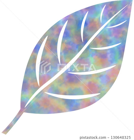 Beautiful watercolor leaf icon image illustration 130648325
