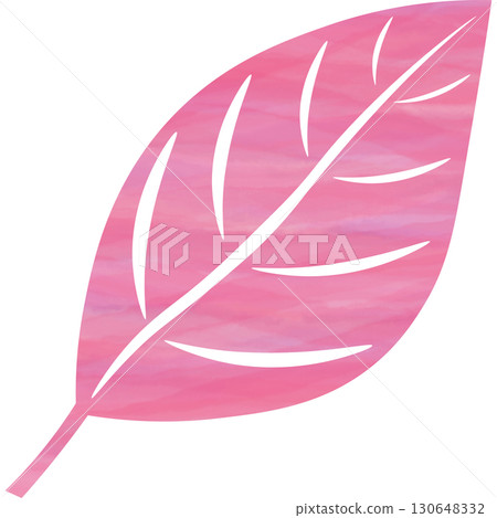 Beautiful watercolor leaf icon image illustration 130648332