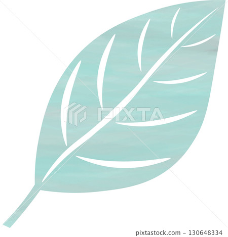 Beautiful watercolor leaf icon image illustration 130648334