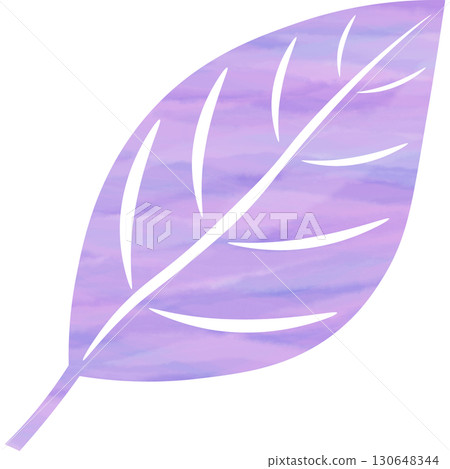 Beautiful watercolor leaf icon image illustration 130648344