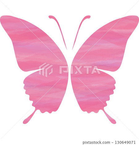 Beautiful watercolor butterfly icon image illustration 130649071
