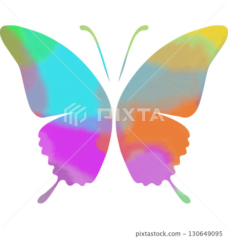 Beautiful watercolor butterfly icon image illustration 130649095