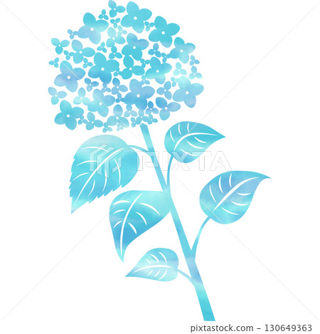 美麗的繡球花圖示圖像插圖的水彩圖案 美麗的繡球花圖示圖像插圖的水彩圖案 130649363