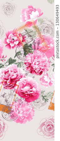 Soft Floral Patterned Decorative Paper Assortment 130649493