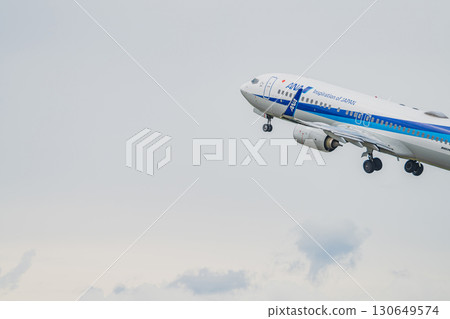An airplane taking off from Mt. Fuji Shizuoka Airport in Makinohara City (Shizuoka Prefecture) 130649574
