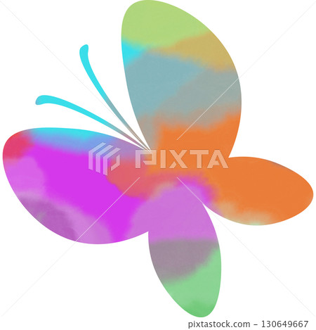Beautiful watercolor butterfly icon image illustration 130649667