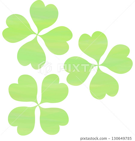 Beautiful watercolor four-leaf clover icon image illustration 130649785