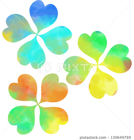 Beautiful watercolor four-leaf clover icon image illustration Beautiful watercolor four-leaf clover icon image illustration 130649789