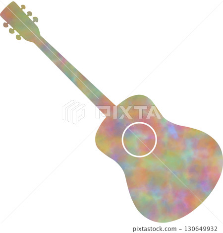 Beautiful watercolor classical guitar icon image illustration 130649932