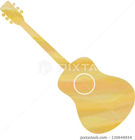 Beautiful watercolor classical guitar icon image illustration Beautiful watercolor classical guitar icon image illustration 130649934