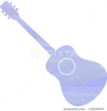 Beautiful watercolor classical guitar icon image illustration 130649941