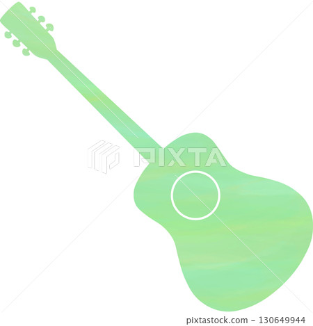 Beautiful watercolor classical guitar icon image illustration 130649944
